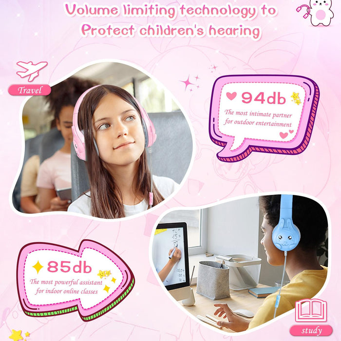 Kids Wired Over-Ear Earphone With Mic 1.5M