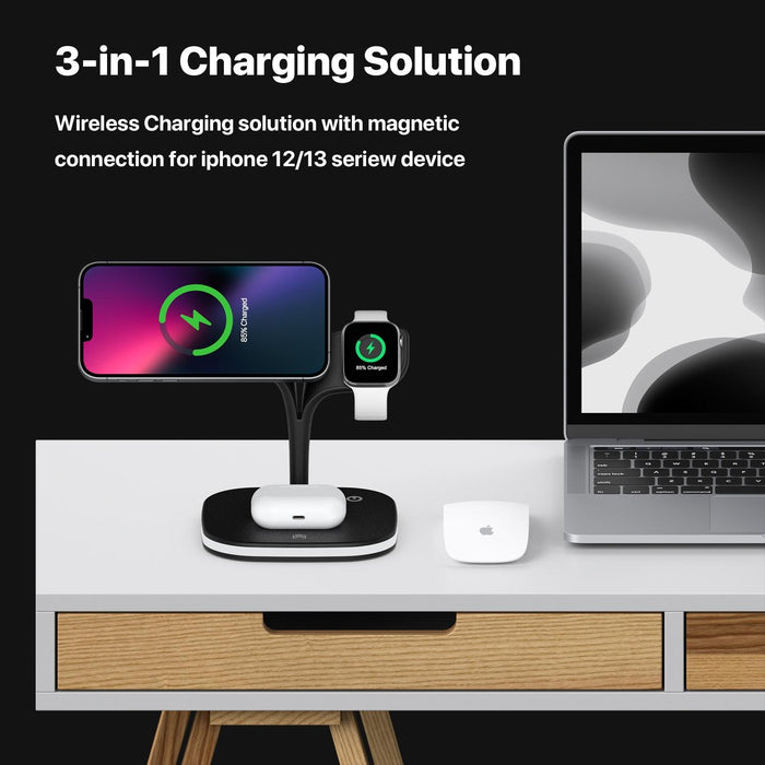 15W 5 In 1 Magnetic Wireless Charger With Stand