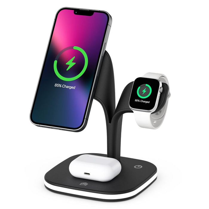 15W 5 In 1 Magnetic Wireless Charger With Stand