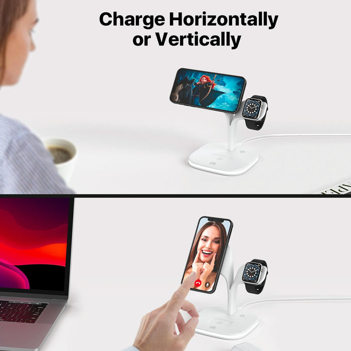 15W 5 In 1 Magnetic Wireless Charger With Stand