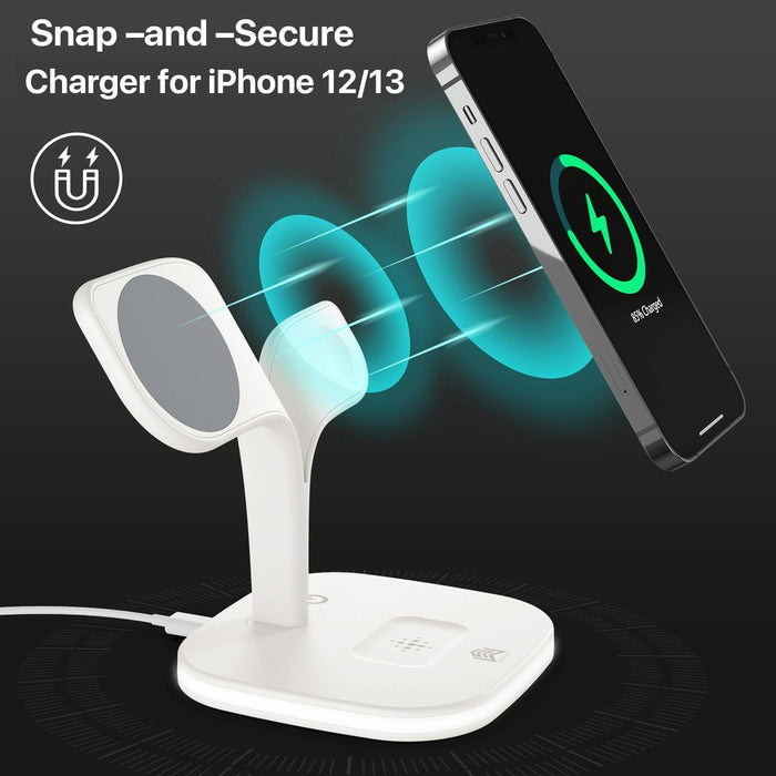 15W 5 In 1 Magnetic Wireless Charger With Stand