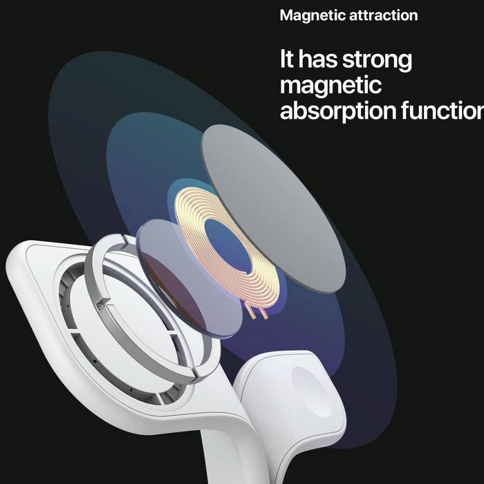 15W 5 In 1 Magnetic Wireless Charger With Stand