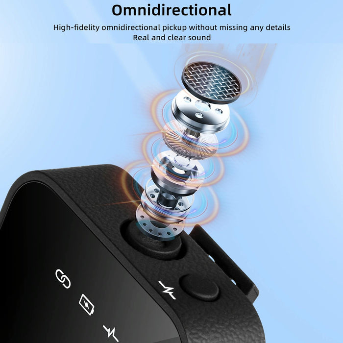 2-In-1 Wireless Lavalier Microphone With Led Display