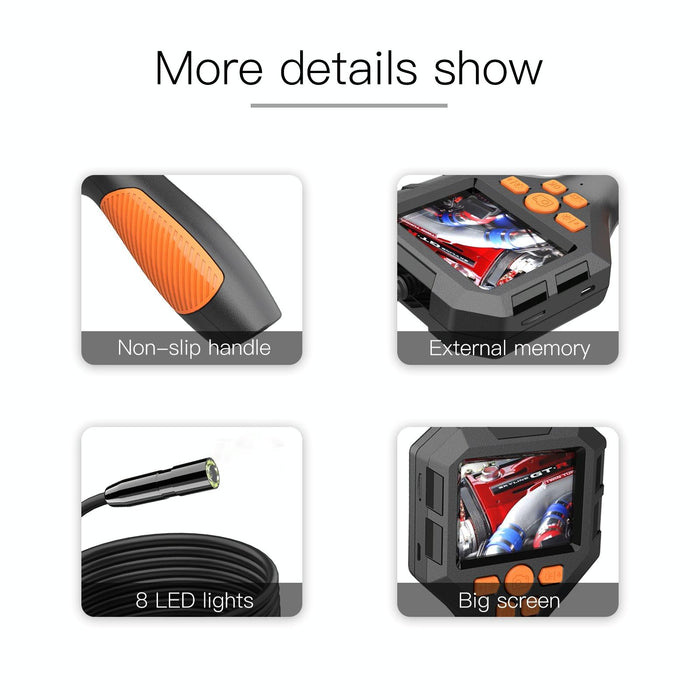 3.9Mm P10 2.8 Inch Hd Handheld Endoscope With Lcd Screen Length 5M