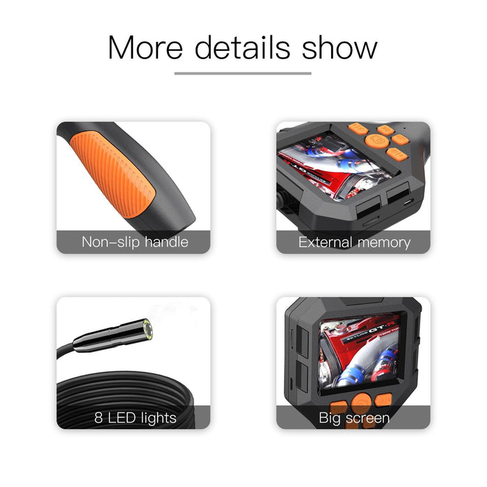 3.9Mm P10 2.8 Inch Hd Handheld Endoscope With Lcd Screen Length 10M