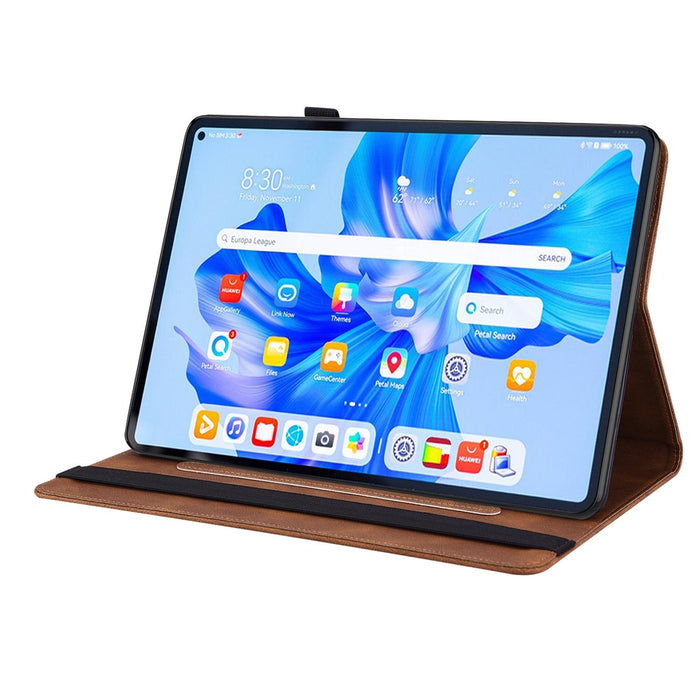 Embossed Leather Tablet Case With Butterfly Flower Design