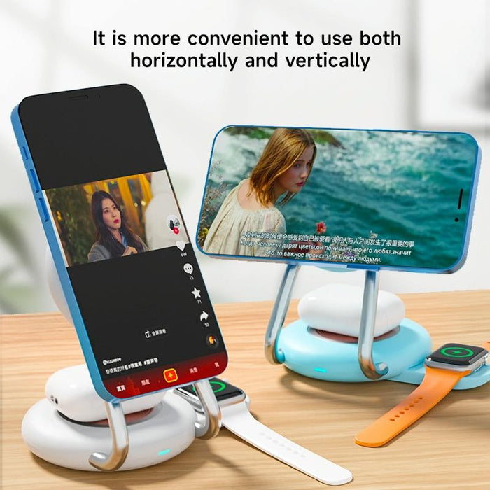 15W 3 In 1 Transparent Magnetic Wireless Charger