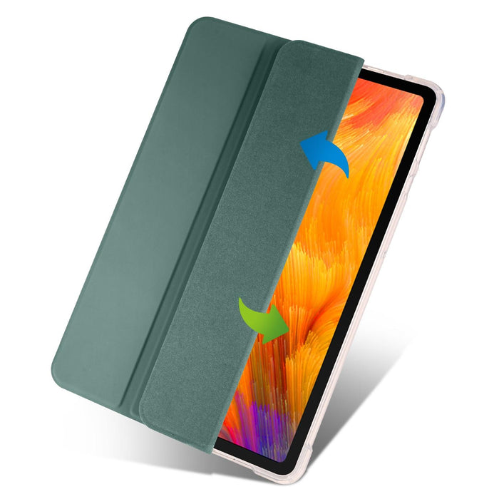 3-Fold Transparent Tpu Tablet Case With Pen Slot