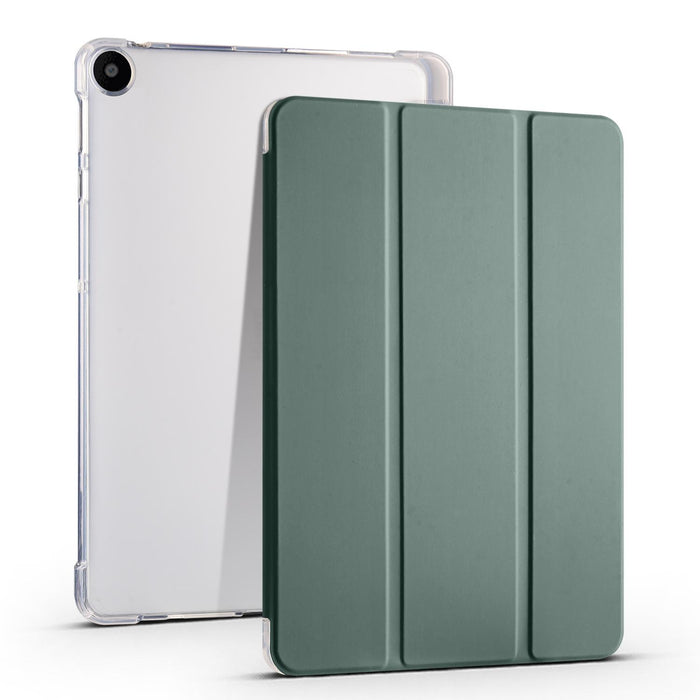 3-Fold Transparent Tpu Tablet Case With Pen Slot