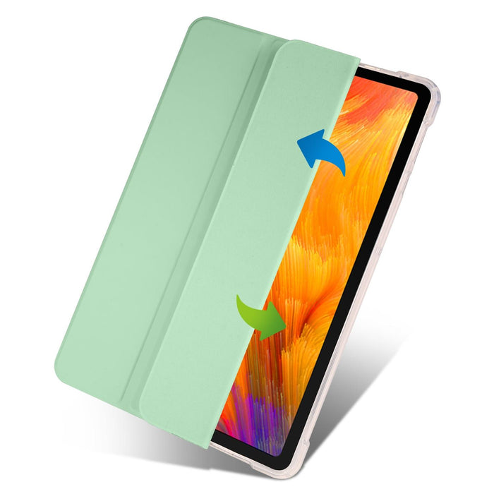 3-Fold Transparent Tpu Tablet Case With Pen Slot