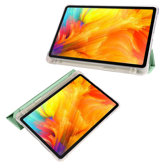 3-Fold Transparent Tpu Tablet Case With Pen Slot