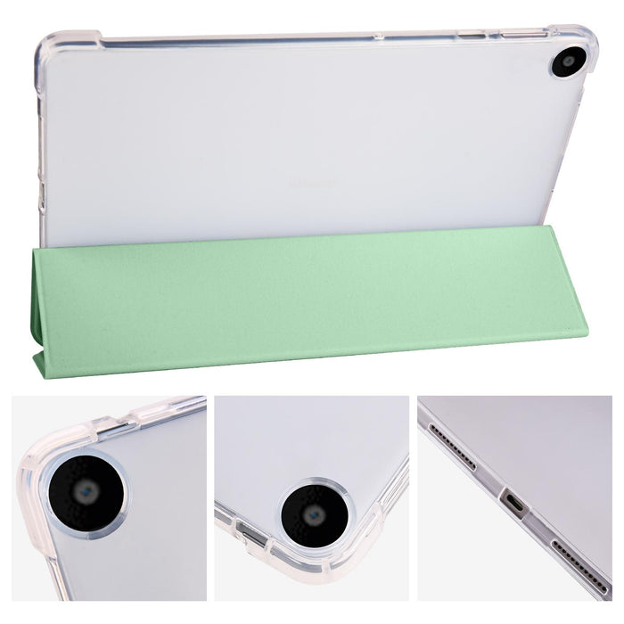 3-Fold Transparent Tpu Tablet Case With Pen Slot