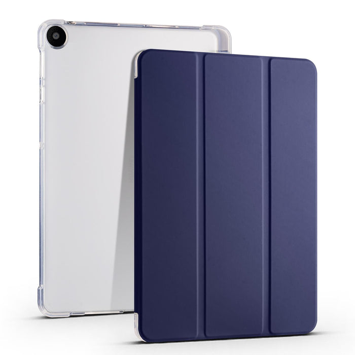3-Fold Transparent Tpu Tablet Case With Pen Slot