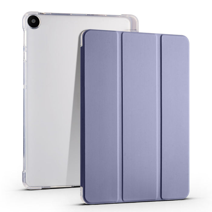 3-Fold Transparent Tpu Tablet Case With Pen Slot