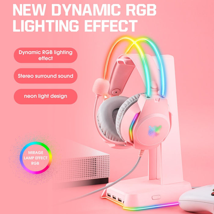 Rgb Wired Gaming Headset With Usb+3.5Mm