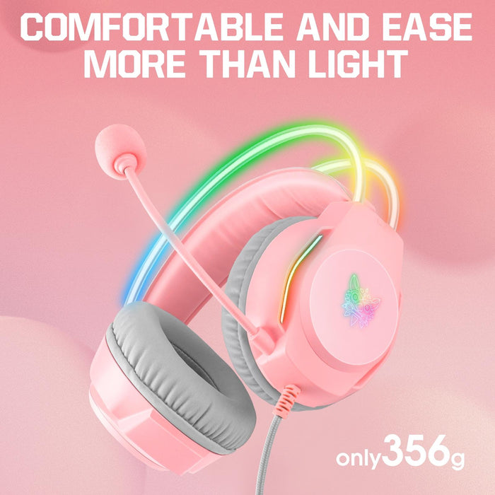 Rgb Wired Gaming Headset With Usb+3.5Mm