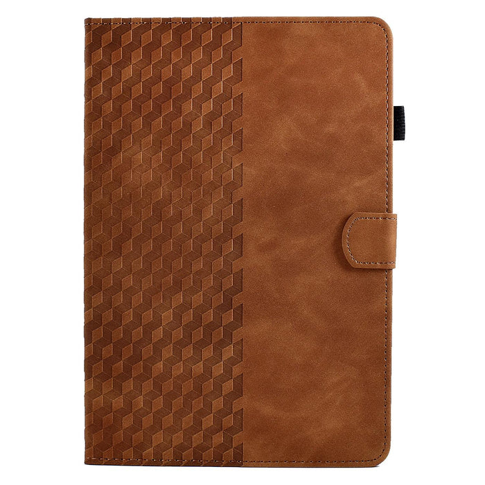 Embossed Leather Tablet Cover Rhombus Design