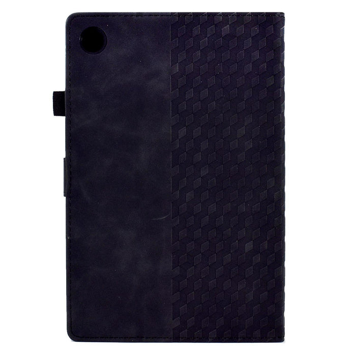 Embossed Leather Tablet Cover Rhombus Design