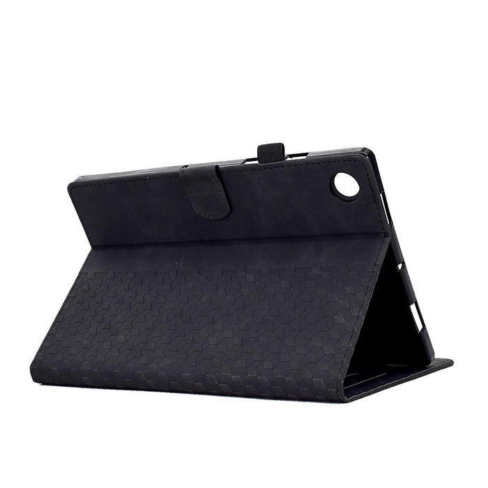 Embossed Leather Tablet Cover Rhombus Design