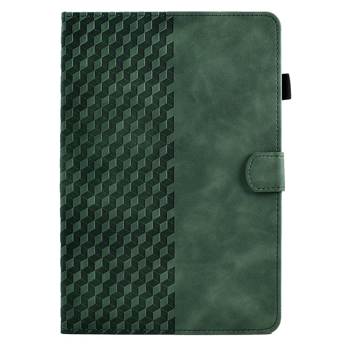 Embossed Leather Tablet Cover Rhombus Design