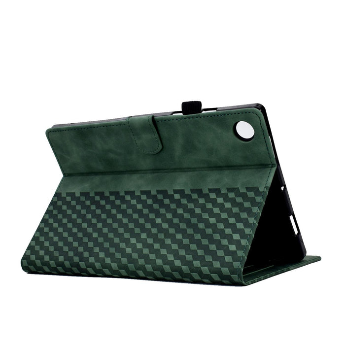 Embossed Leather Tablet Cover Rhombus Design