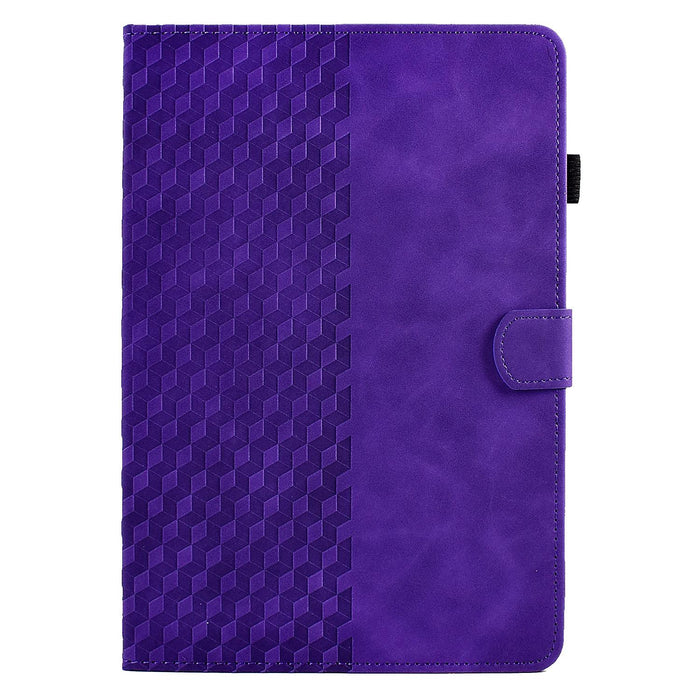 Embossed Leather Tablet Cover Rhombus Design