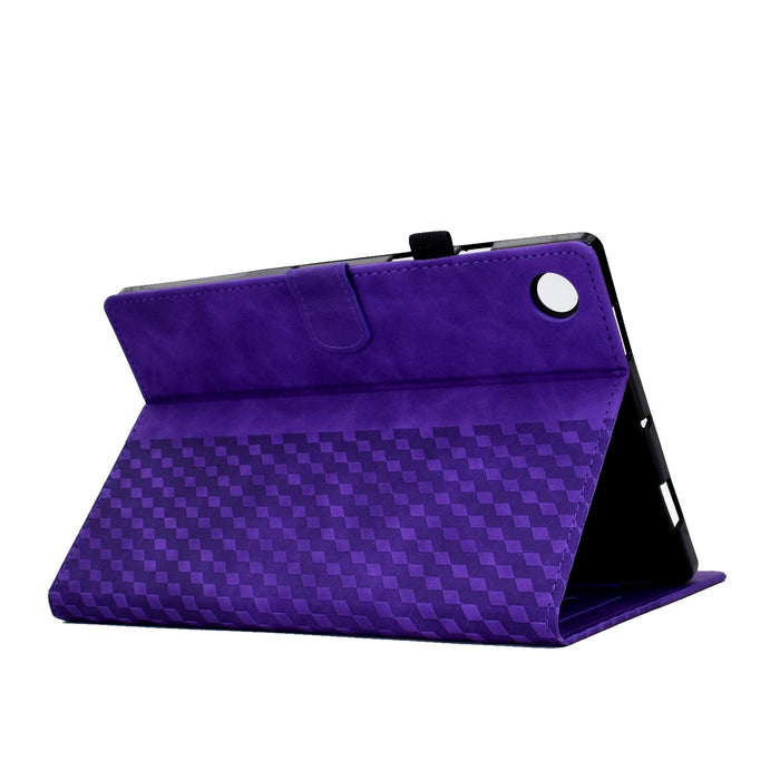 Embossed Leather Tablet Cover Rhombus Design