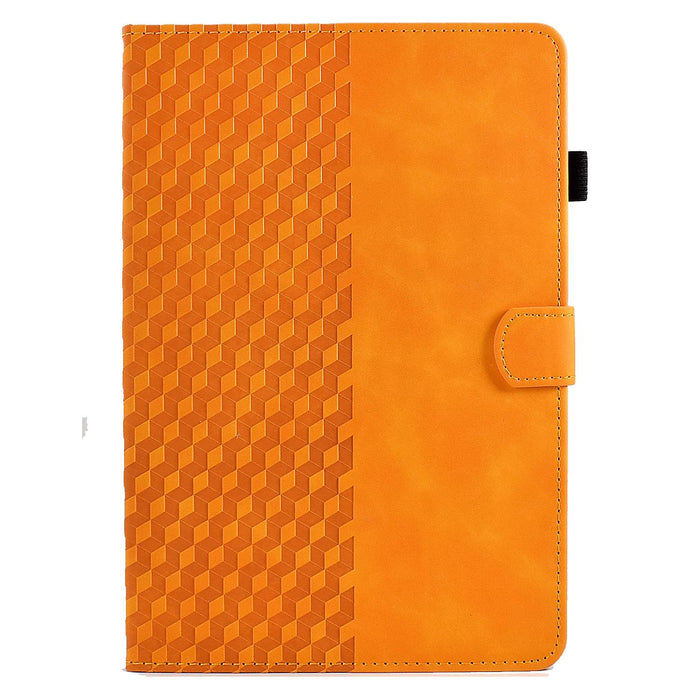 Embossed Leather Tablet Cover Rhombus Design