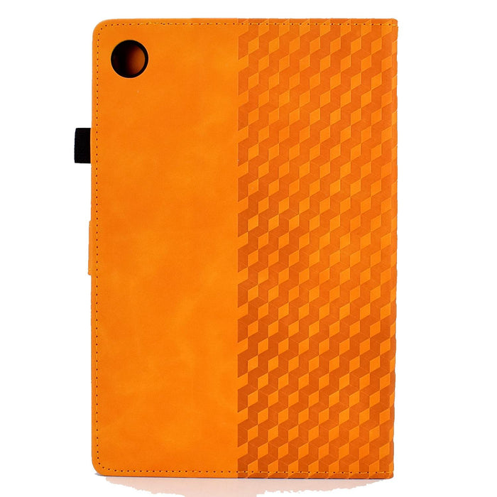 Embossed Leather Tablet Cover Rhombus Design