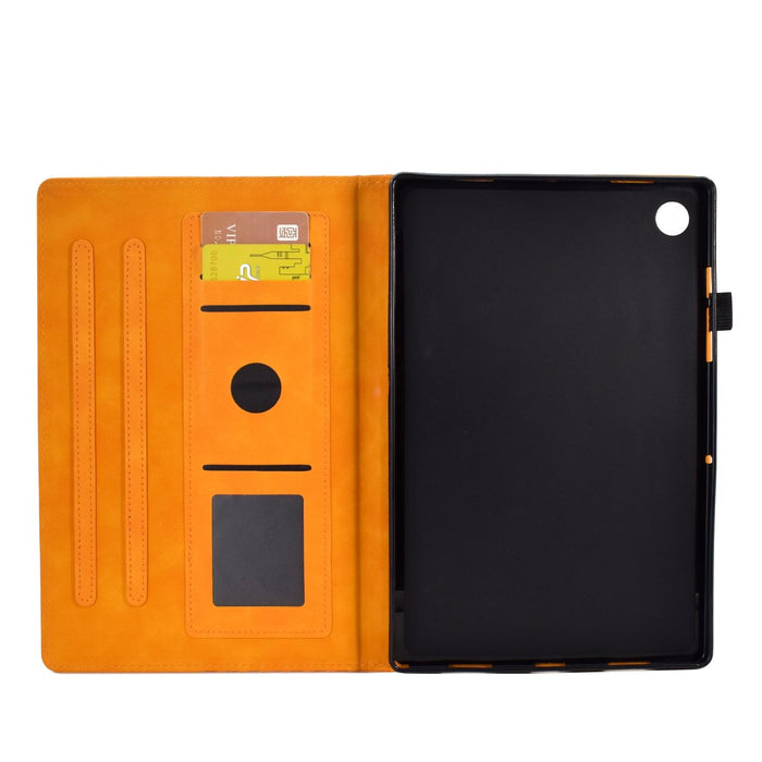 Embossed Leather Tablet Cover Rhombus Design