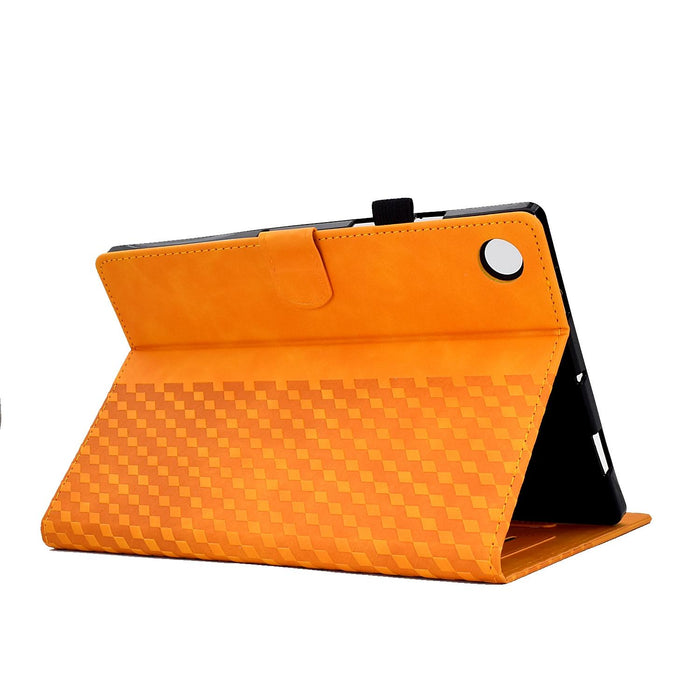 Embossed Leather Tablet Cover Rhombus Design