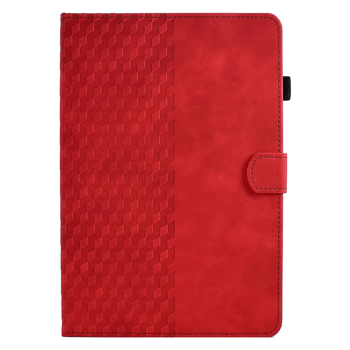 Embossed Leather Tablet Cover Rhombus Design