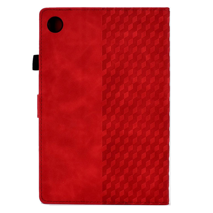 Embossed Leather Tablet Cover Rhombus Design