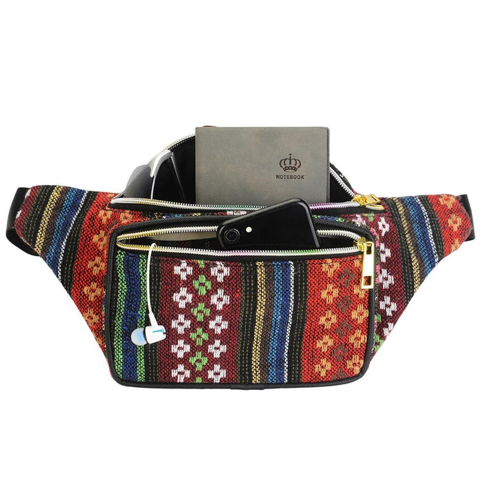 Boho Ethnic Style Waist Bag 34 X 15Cm