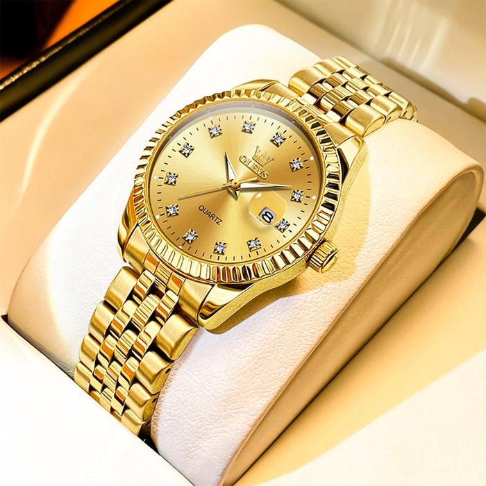 5526 Women Diamond Set Luminous Waterproof Quartz Watch
