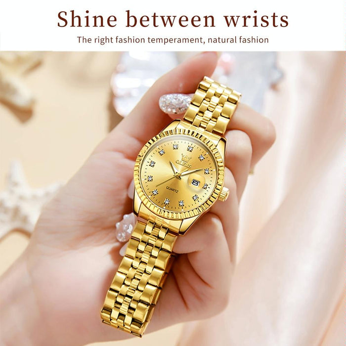 5526 Women Diamond Set Luminous Waterproof Quartz Watch