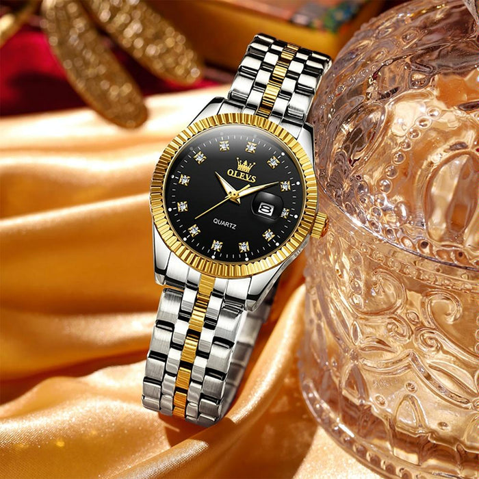 5526 Women Diamond Set Luminous Waterproof Quartz Watch