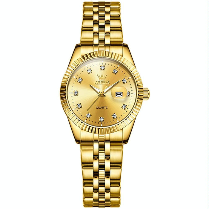 5526 Women Diamond Set Luminous Waterproof Quartz Watch
