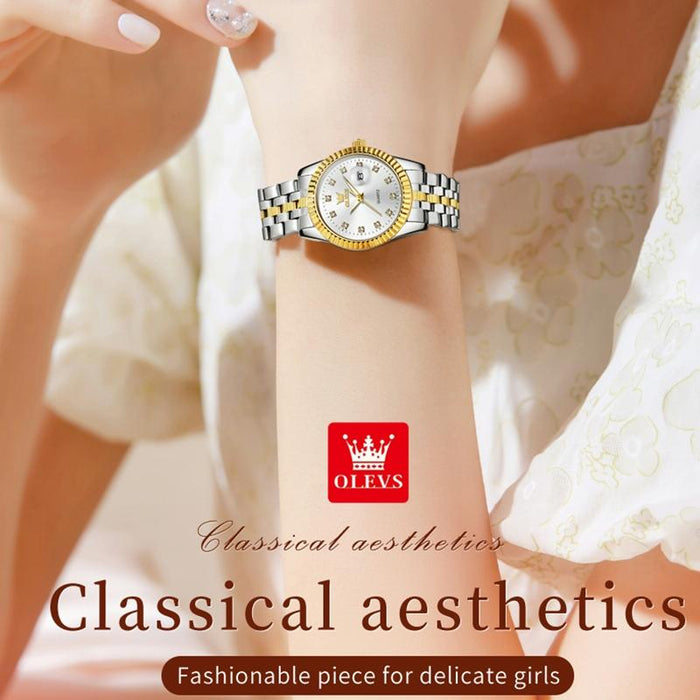 5526 Women Diamond Set Luminous Waterproof Quartz Watch