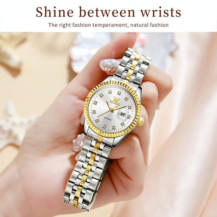 5526 Women Diamond Set Luminous Waterproof Quartz Watch