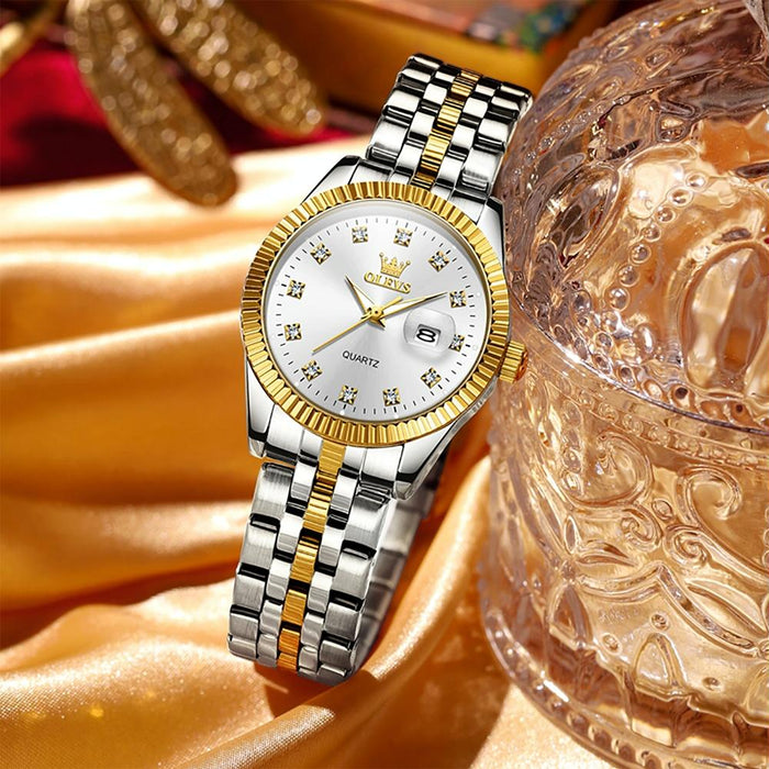 5526 Women Diamond Set Luminous Waterproof Quartz Watch