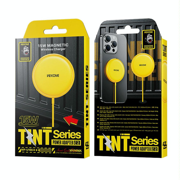 15W Magnetic Wireless Charger Yellow