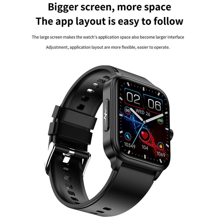 1.91 Inch Ip67 Waterproof Silicone Band Smart Watch Support Ecg / Non-Invasive Blood Glucose Measurement