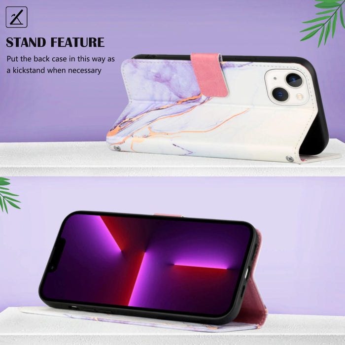 Marble Flip Leather Phone Case
