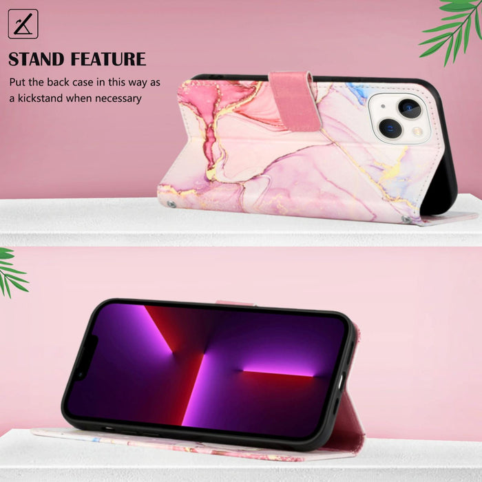 Marble Flip Leather Phone Case