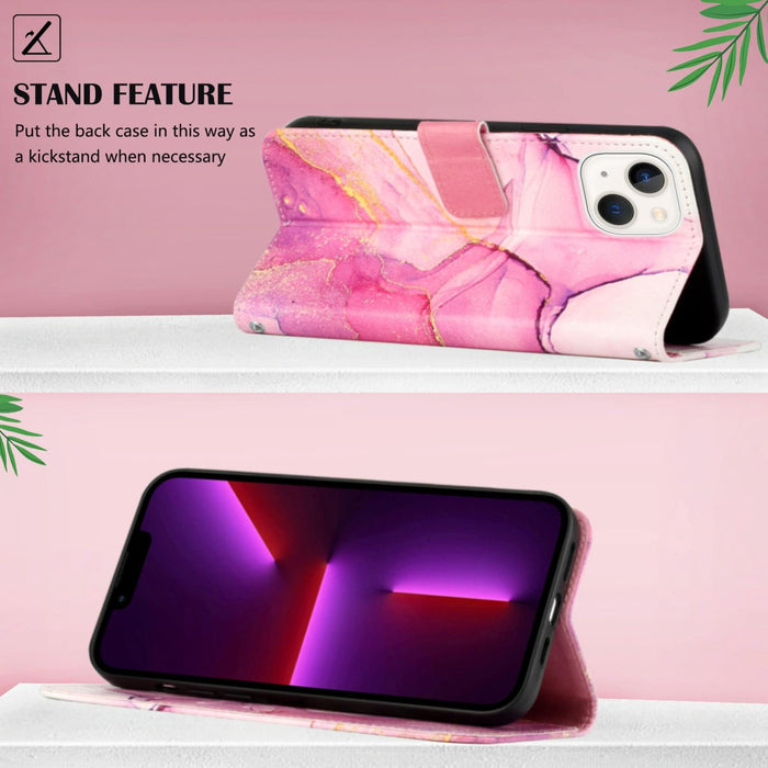 Marble Flip Leather Phone Case