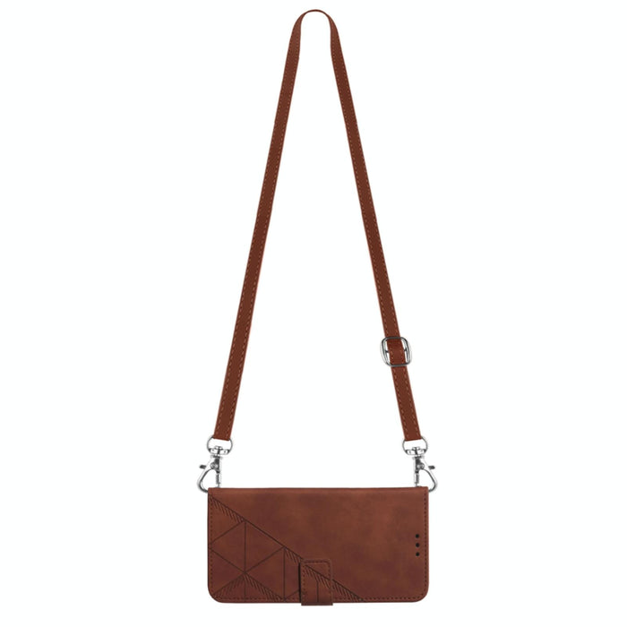 Embossed Leather Flip Phone Case