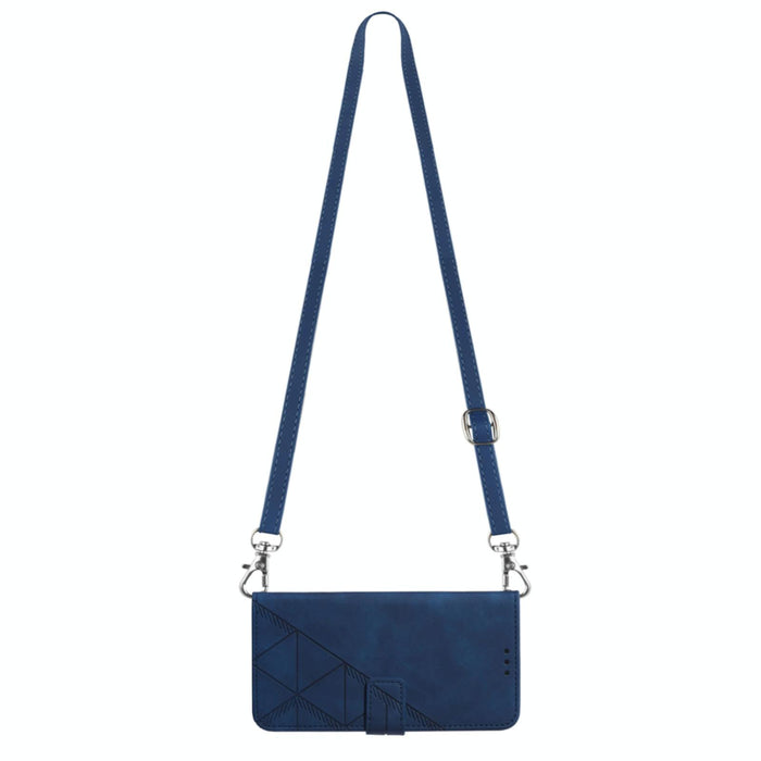 Embossed Leather Flip Phone Case