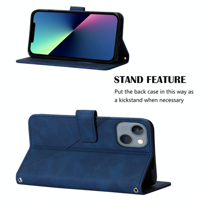 Embossed Leather Flip Phone Case