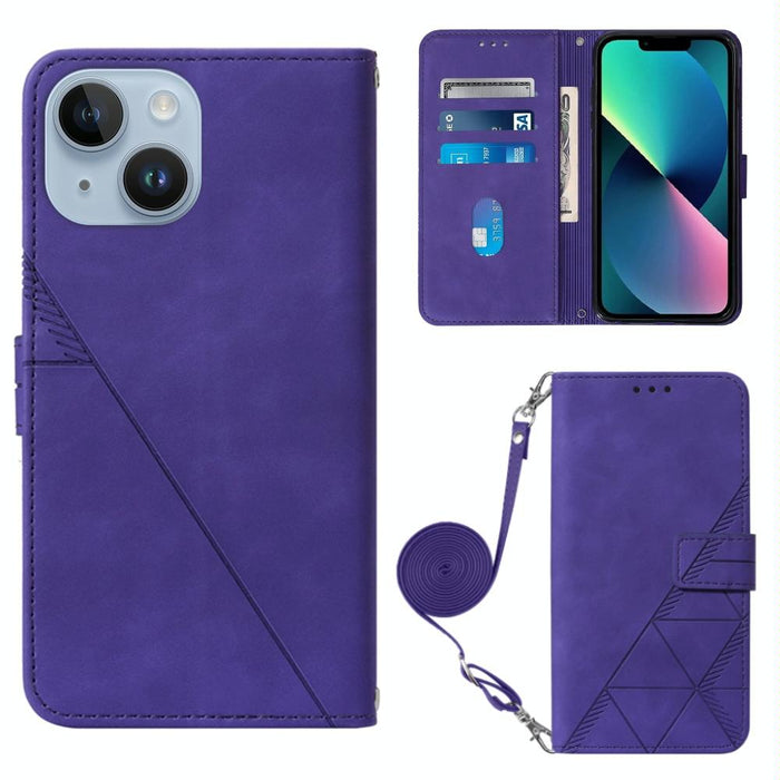 Embossed Leather Flip Phone Case